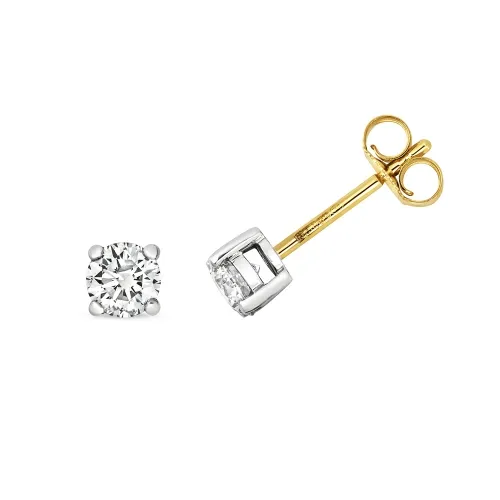 Yellow Gold Stud Earrings 0.60ct